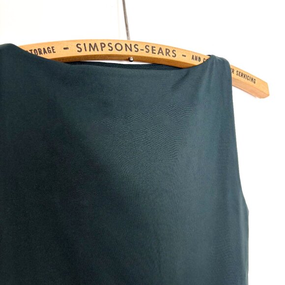 Aritzia Babaton Contour High-Neck Bodysuit Dark Green Size Small - Picture 2 of 3